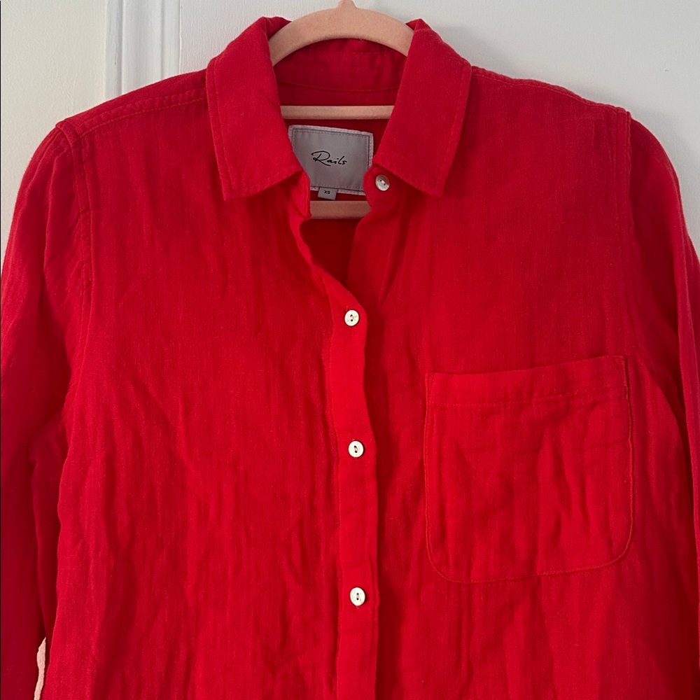 RAILS Ellis Shirt in Cherry - Picture 5 of 10